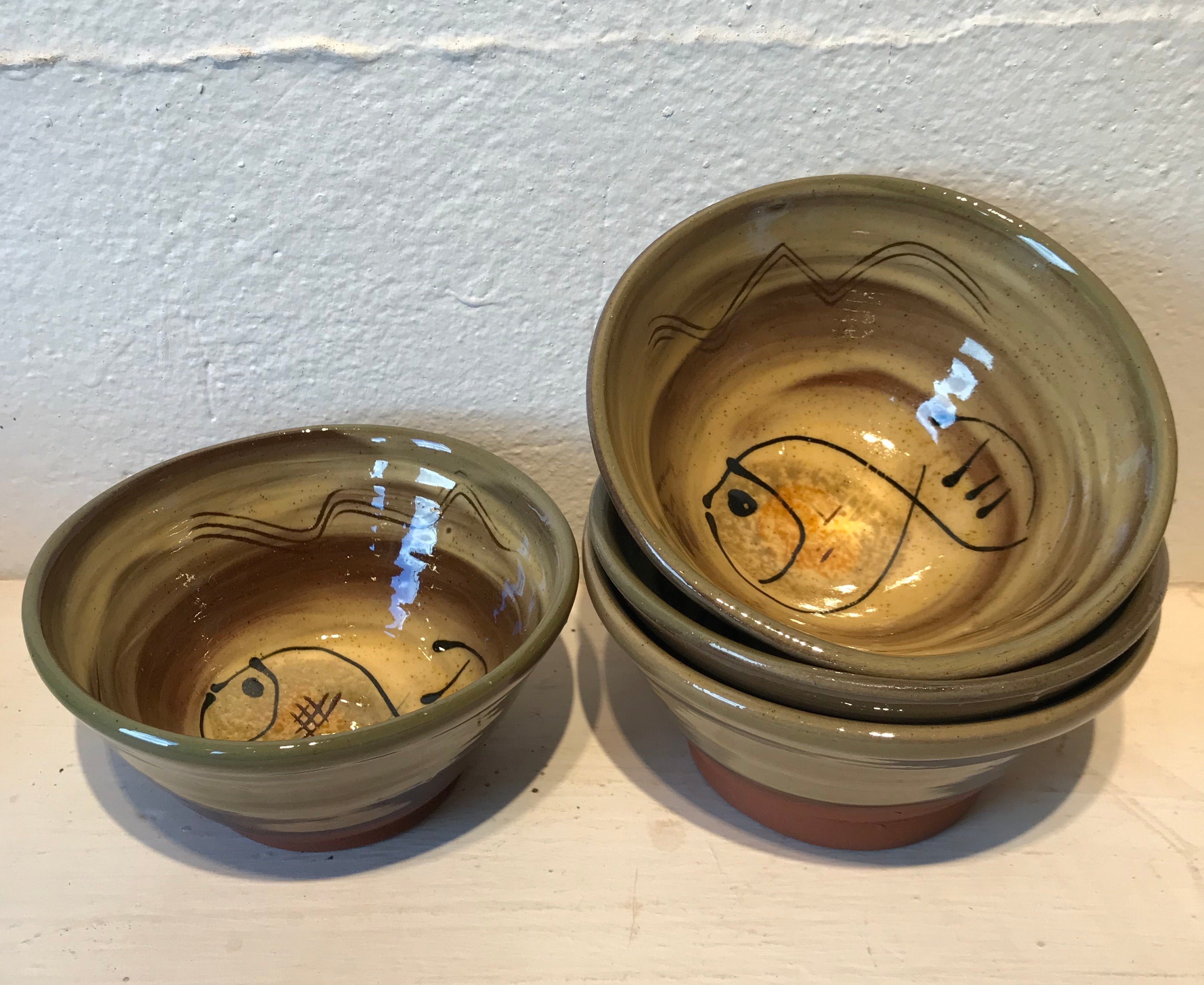 Cream Fish Bowl