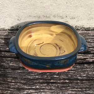 Dark Blue Baker with Fish