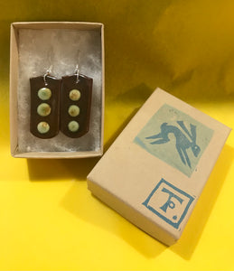 Green Dotty Earrings