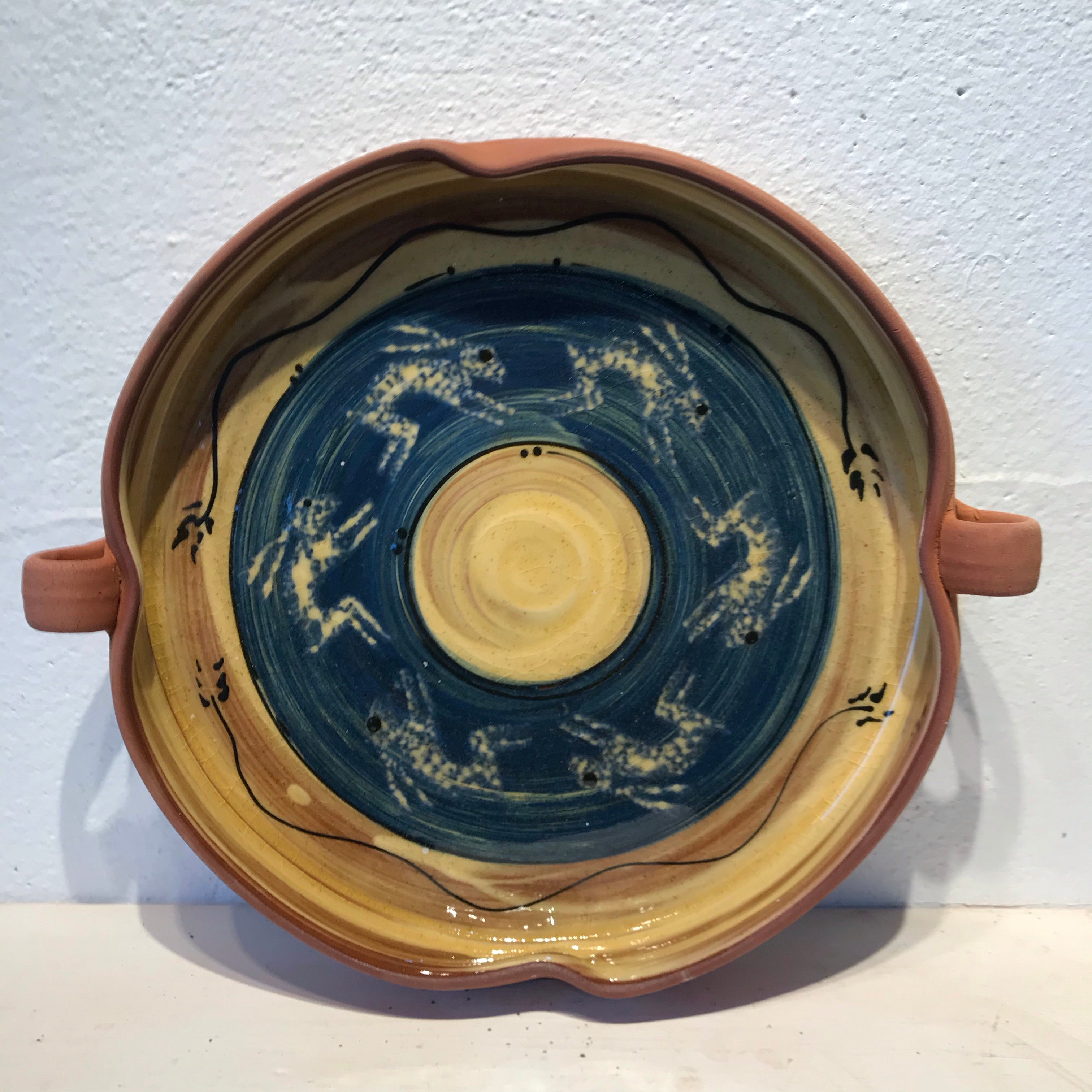 Cream and Dark Blue Hare Platter