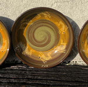 Pale Green and Orange Hare Bowl