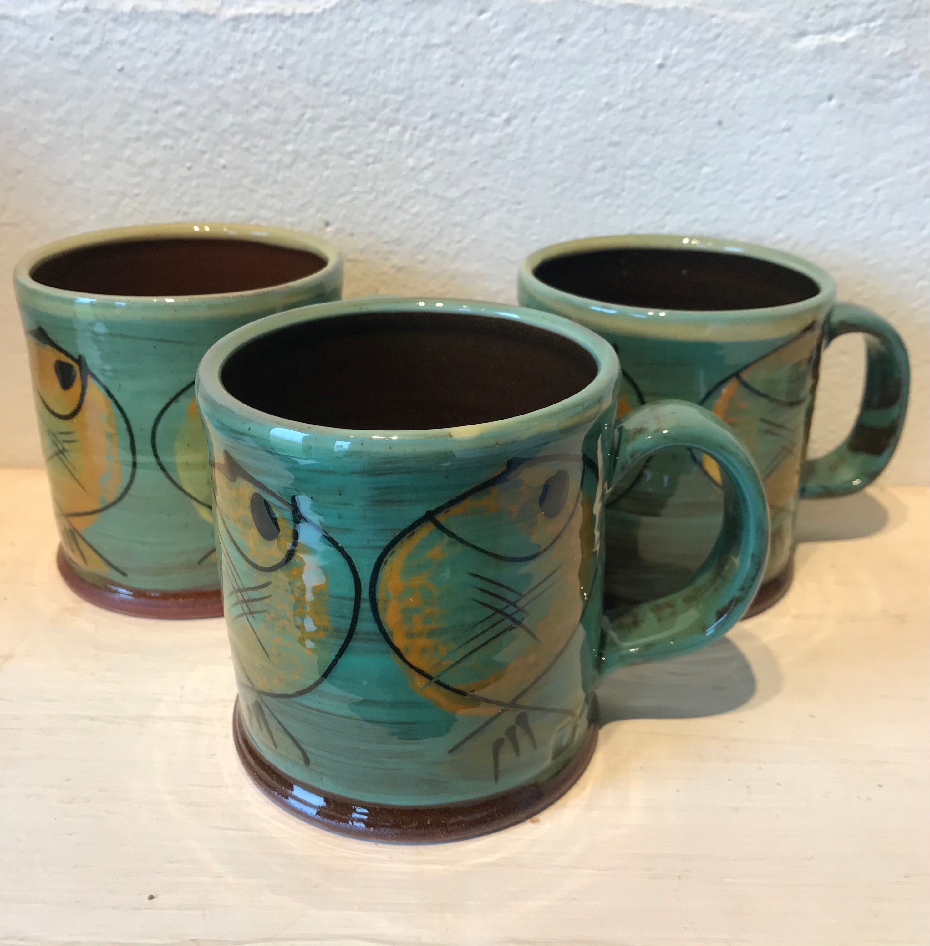 Turquoise Fat Fish Mug