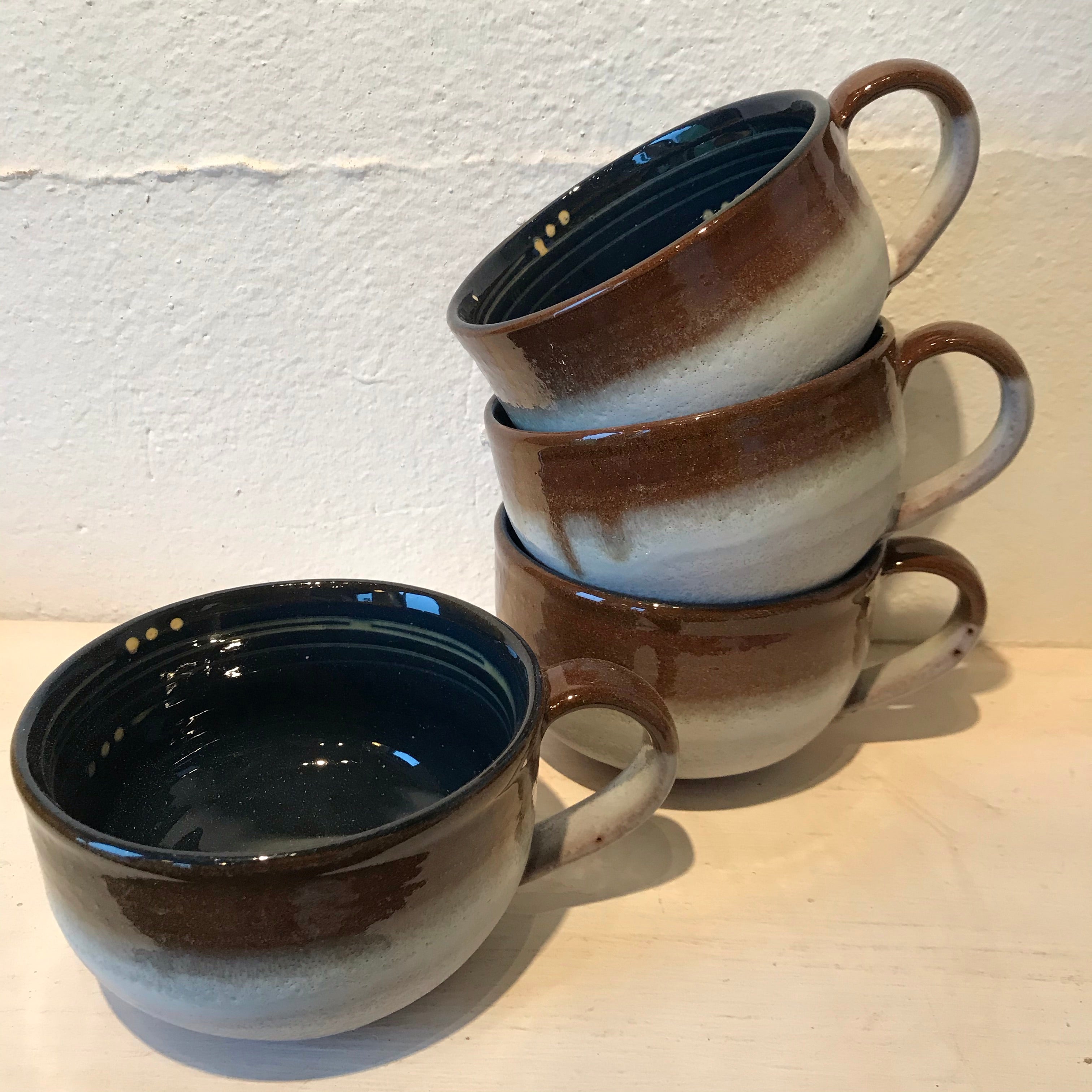 Dark Blue and White Cup