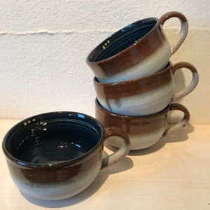 Dark Blue and White Cup