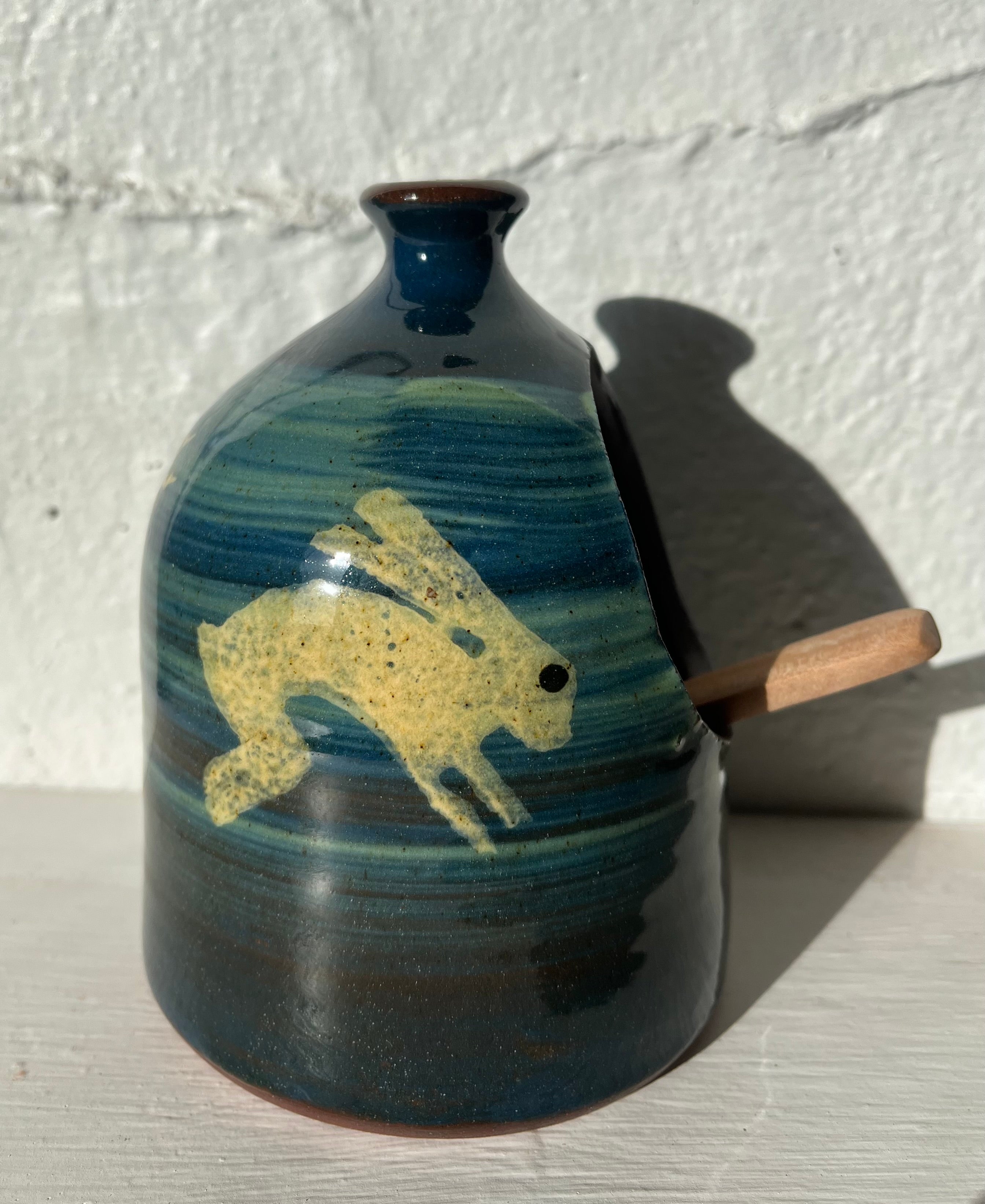 Table Salt Pig and Spoon