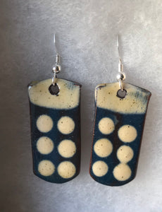 Dark Blue Dotty Earrings