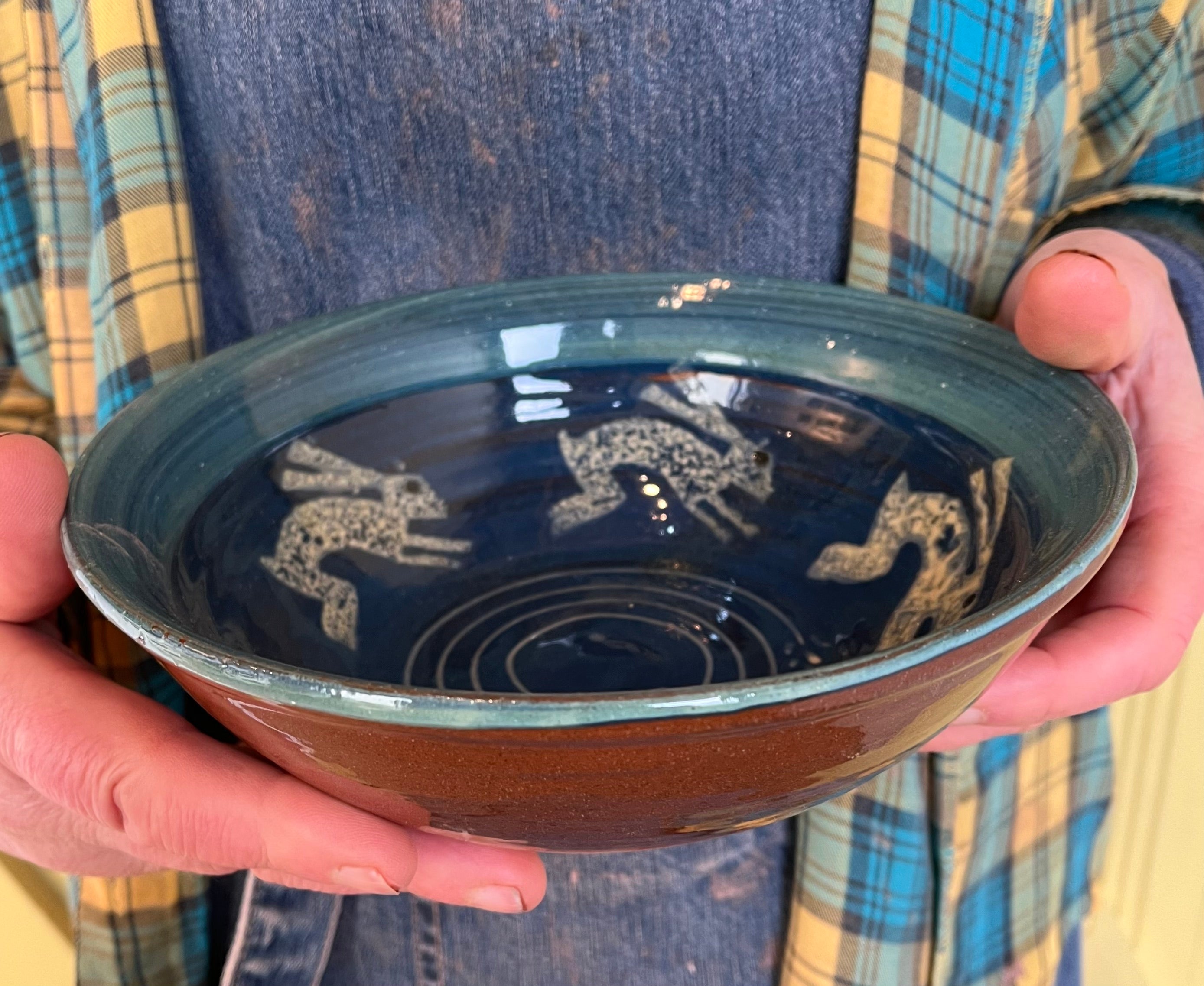 Dark Blue Hare Bowl