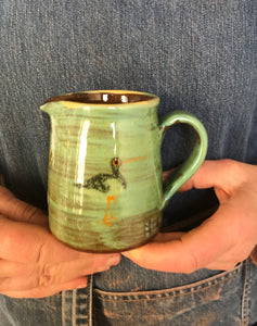 Turquoise Jug with Oystercatchers