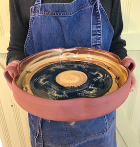 Cream and Dark Blue Hare Platter