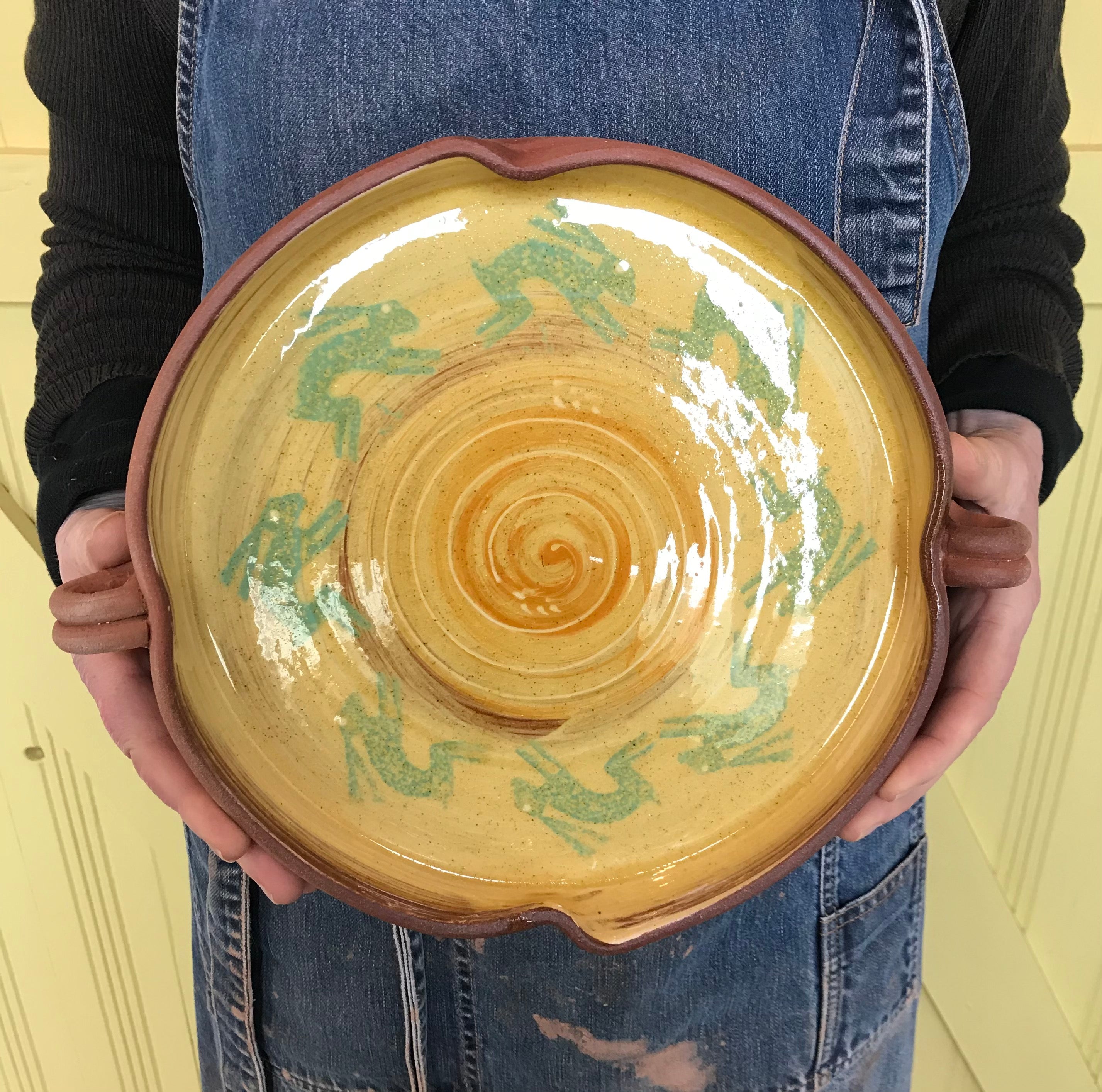 Large Hare Platter with Handles