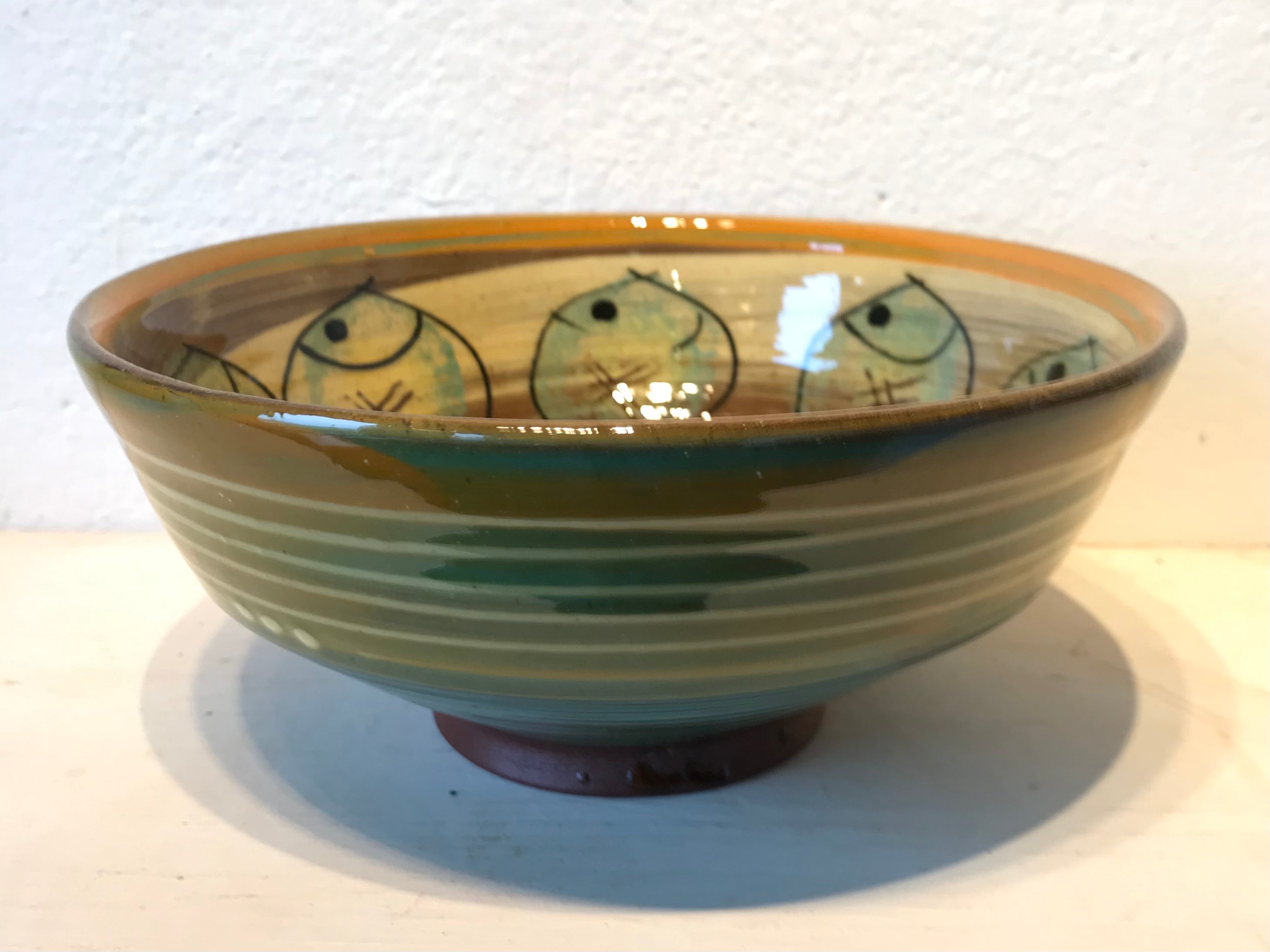 Orange and Cream Bowl with Fat Fish